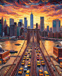 New York Skyline Sunset