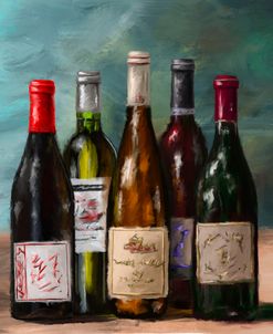 Wine Bottles Oil Painting