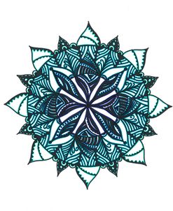 Blue Zen Mandala