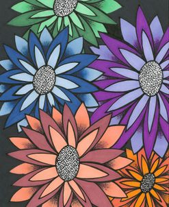 Coloured Flower Burst