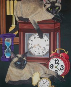Siamese Cats And Clocks