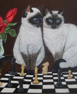 Siamese Cats And Chess