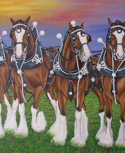 Four Draft Horses