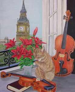 Enjoying the View with Cat and Violins