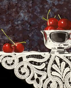 Bowl Of Cherries With Lace