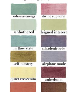 Moodswing Color Chart