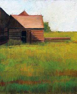 Barn And Green Field