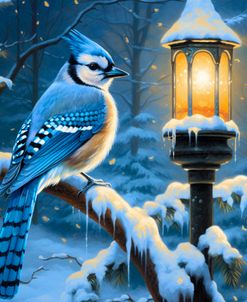 Snow Glow Blue Jay