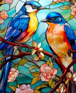 Stained Love Birds
