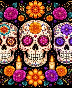 Day Of The Dead In Flowers