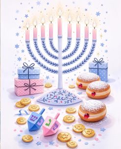 Pink Hanukkah Celebration