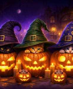 Pumpkin Kitten Trio