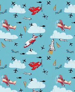 Happy Planes Sky Pattern