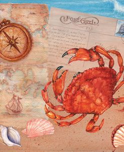 Map-Beach Postcard