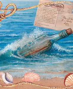 Message In Bottle-Beach Postcard1