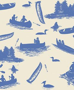 Canoe Pattern Blue