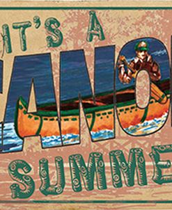 Canoe Summer Postcard