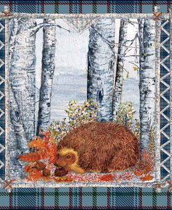 Birch Frame Hedgehog Plaid