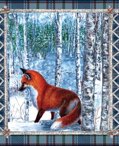 Birch Frame Plaid Fox