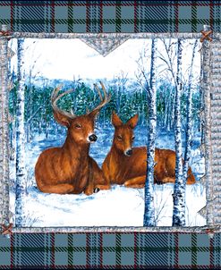 Birch Frame Plaid-2 Deer Blue