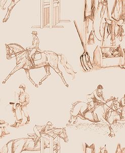 Horse Toile Pattern Repeat