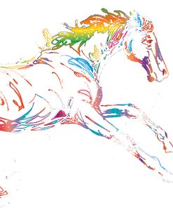 Scribble Horse – On White