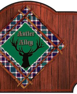 Antler Alley Wood  Sign