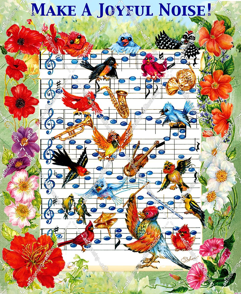 Bird Music Floral