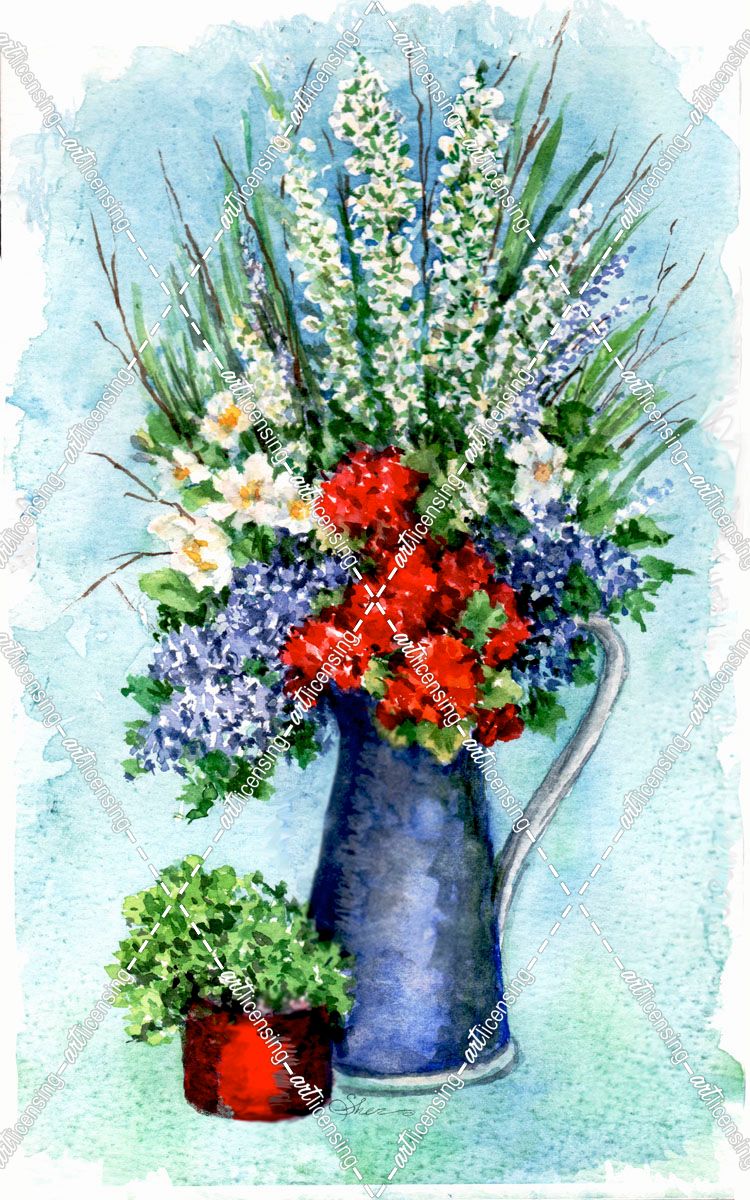 Patriotic Flowers Sketch