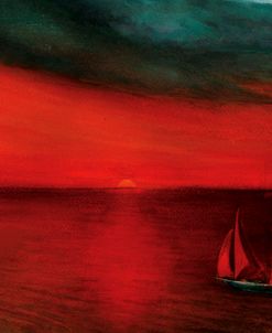 Red Sails At Sunset