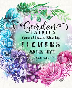 Garden Fairires Come at Dawn Wreath (with text) – Garden Whimzies