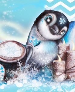 Winter Penguin – with background