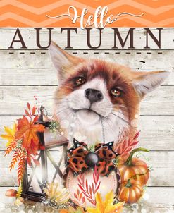 Hello Autumn  – Autumn Greetings Fox