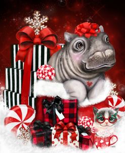Cutesie Hippo Christmas Surprise