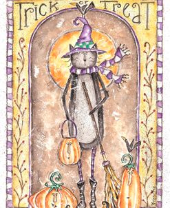 Trick or Treat Cat Witch