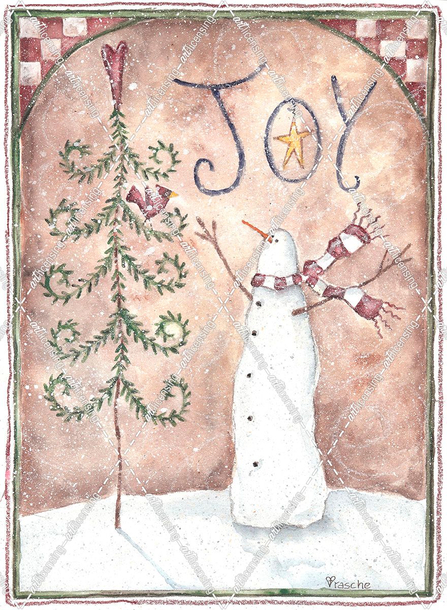 Joy Primitive Snowman