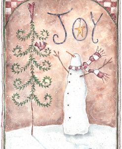 Joy Primitive Snowman