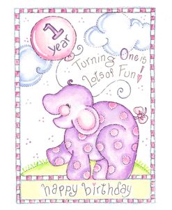 First Birthday Elephant