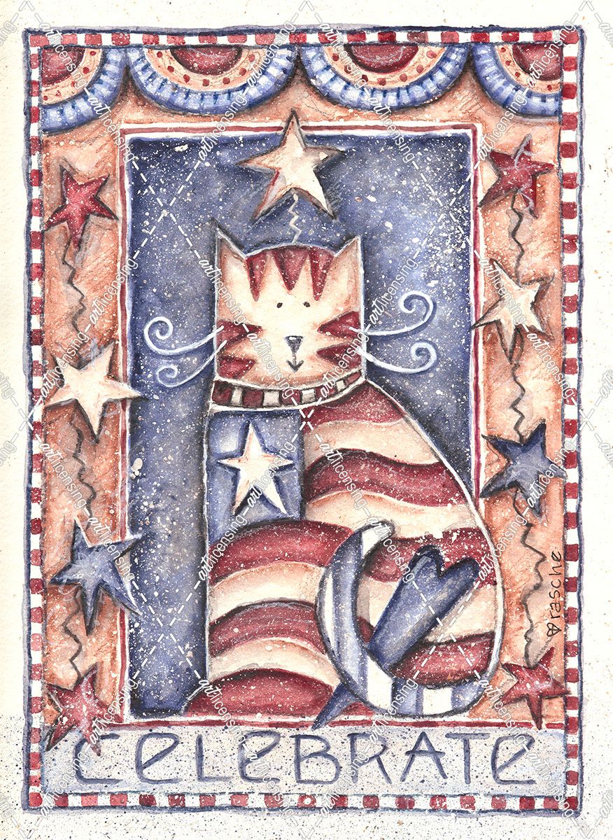 Celebrate Patriotic Cat
