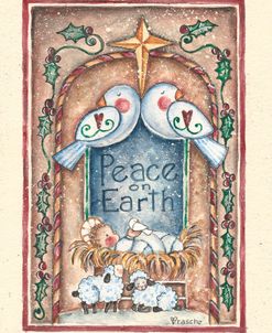 Peace on Earth Doves and Nativity
