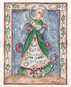 For Unto Us Is Born A Savior Words On Dress