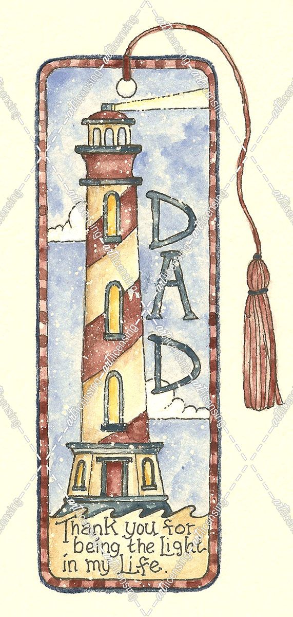 Dad Lighthouse Bookmark