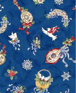 Festive Pattern On Blue