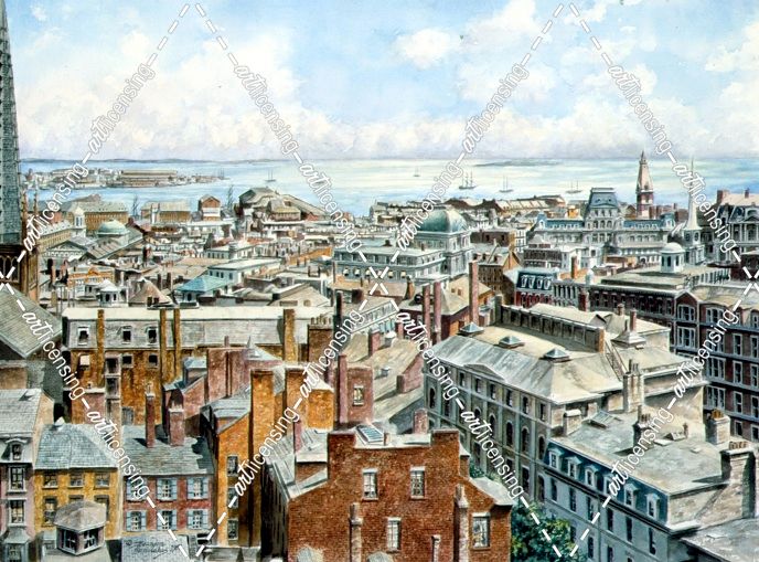 Boston:  East From St. House 1876