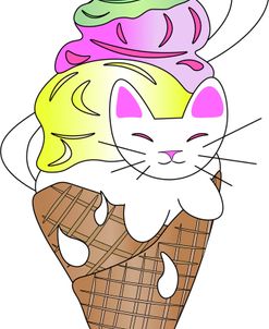 Cat In Icecream