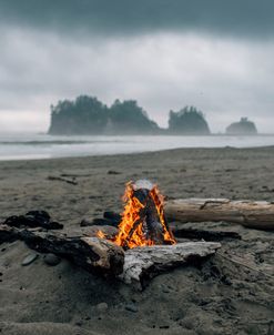 Bonfire On Beach