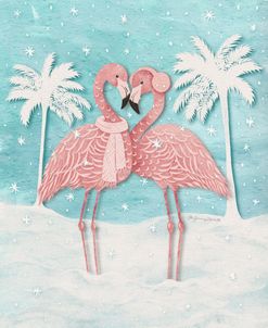 Pink Xmas Flamingos