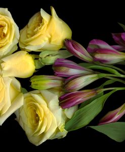 Yellow Roses With Alstromeria