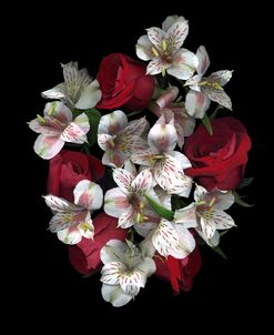 Red Roses And Alstromeria