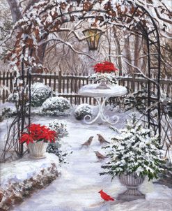 Patio Snow Scene